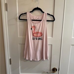 Light Pink Graphic Tank Top